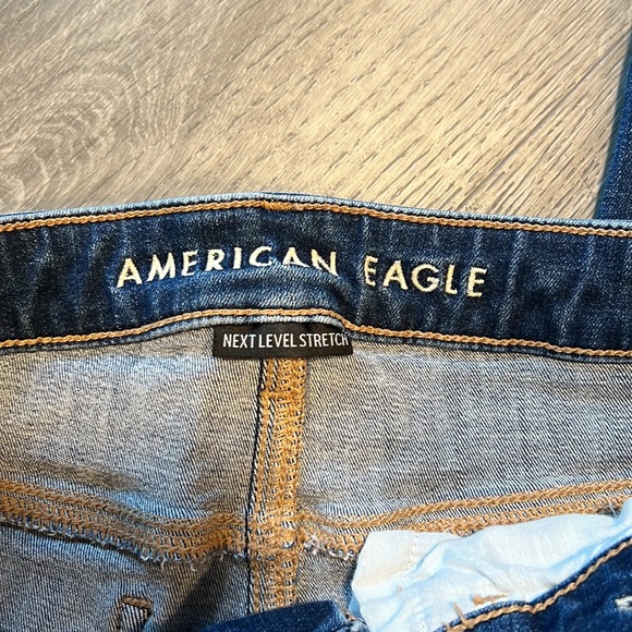 American Eagle Next Level Stretch Skinny Distressed Destroyed Jeggings Jeans - Picture 5 of 8